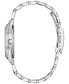 ფოტო #2 პროდუქტის Eco-Drive Women's Crystal Stainless Steel Bracelet Watch 34mm