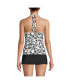 Фото #5 товара Women's D-Cup Chlorine Resistant Square Neck Halter Tankini Swimsuit Top
