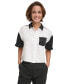 Фото #1 товара Women's Colorblocked Short-Sleeve Shirt