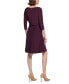 ფოტო #5 პროდუქტის Women's 3/4-Sleeve Wrap-Waist Fit & Flare Dress