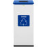 Фото #6 товара Kosz pojemnik stalowy do segregacji śmieci odpadów papieru 30.5x30.5x70cm 60L
