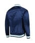ფოტო #2 პროდუქტის Men's Deep Sea Blue Seattle Kraken Satin Full-Snap Varsity Jacket