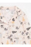 Gömlek Yaka Desenli Uzun Kollu Kız Çocuk Pijama Takımı