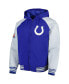 ფოტო #4 პროდუქტის Men's Royal Indianapolis Colts Defender Raglan Full-Zip Hoodie Varsity Jacket