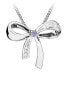 Фото #1 товара Charming silver pendant bow with amethyst PG000099