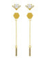 ფოტო #1 პროდუქტის Gold Plated 2-Piece V Bar Drop Post Earrings Set
