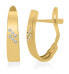 Фото #1 товара Timeless yellow gold earrings with zircons 14/311.341CAZIR