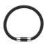 Black steel pendant bracelet B1211
