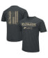 Фото #2 товара Men's Heathered Black Purdue Boilermakers OHT Military-Inspired Appreciation Flag 2.0 T-shirt