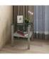 Фото #11 товара Glass Two Layer Tea Table, Small Round Table, Bedroom Corner Table, Living Room Grey Side Table