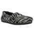 TOMS Alpargata Fuzzy Zebra Slip On Womens Black Flats Casual 10017799T