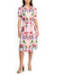 ფოტო #1 პროდუქტის Women's Belted Floral Midi Shirtdress