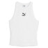 Puma Classics Ribbed Slim Crew Neck Tank Top Womens White Casual Athletic 62437