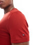 Tommy Hilfiger logo t-shirt in red Dunkles Magma, S - EU 46-48 - фото #3