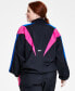 ფოტო #2 პროდუქტის Plus Size Zip-Front Long-Sleeve Colorblocked Jacket