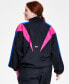 Фото #2 товара Plus Size Zip-Front Long-Sleeve Colorblocked Jacket