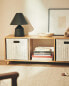 Wood storage sideboard