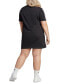 Фото #2 товара Plus Size Essentials 3-Stripes Boyfriend T-Shirt Dress