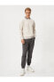 Фото #22 товара Basic Sweatshirt Polo Yaka Etiket Baskı Detaylı Ribanalı Şardonlu