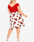 Фото #1 товара Plus Size Vintage Rose Skirt