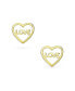 Фото #2 товара Серьги Bling Jewelry Love Symbol Gold Heart Shape Stud