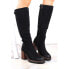 Фото #4 товара Vinceza W JAN258 suede high-heeled and platform boots, black