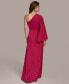 Фото #2 товара Donna Karan Women's Twist-Front One-Shoulder Gown