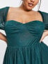 Фото #3 товара Anaya With Love Plus tie back dress in emerald green - MGREEN
