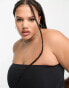 Фото #4 товара COLLUSION Plus jersey double lined bandeau top in black