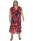 ფოტო #4 პროდუქტის Plus Size Beverley Hills Printed Midi Dress