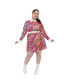 ფოტო #1 პროდუქტის Plus Size 1970s Short N Sweet Flare Dress