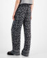 ფოტო #2 პროდუქტის Juniors' Printed Smocked-Waist Wide-Leg Pants