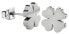 Gentle steel earrings for good luck Four-leaf clover KE-001