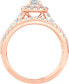 ფოტო #6 პროდუქტის Diamond Halo Bridal Set (1 ct. t.w.) in 14k White, Yellow or Rose Gold