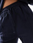 In The Style x Perrie Sian wide leg jogger bottoms co-ord in navy Синий, 38 - фото #2