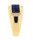 ფოტო #4 პროდუქტის EFFY® Men's Sapphire (1/2 ct. t.w.) Ring in 14k Gold