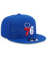 Фото #2 товара Men's Royal Philadelphia 76ers 2023 NBA Draft 9FIFTY Snapback Hat
