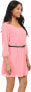 Gabriella Rocha 240029 Womens Belted Fit & Flare Dress Sunset Coral Size Large