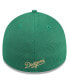 Фото #3 товара Men's White, Green Los Angeles Dodgers 2024 St. Patrick's Day 39THIRTY Flex Fit Hat