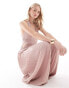 Фото #2 товара TFNC Tall Bridesmaid chiffon halter neck pleated jumpsuit in soft pink