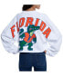 ფოტო #5 პროდუქტის Women's White Florida Gators Raw Hem Cropped Long Sleeve T-shirt