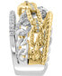 EFFY® Diamond & Rope Chain Openwork Statement Ring (5/8 ct. t.w.) in 14k White and Yellow Gold