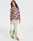Фото #3 товара Women's Printed Flap-Pocket Blouse, Created for Macy's