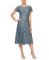 Women's Sequined Embroidered A-Line Dress
