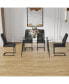 Glass Dining Table with 4 Chairs