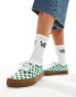 Фото #1 товара Vans authentic trainers with oversized laces in green and white checkerboard with gum sole