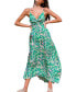 ფოტო #1 პროდუქტის Women's Abstract Print Twisted Cami Beach Dress