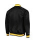 Фото #2 товара Men's Black Pittsburgh Penguins Satin Full-Snap Varsity Jacket