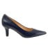 Фото #1 товара Trotters Noelle T1714-400 Womens Blue Narrow Leather Pumps Heels Shoes 7