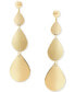 Graduated Teardrop Drop Earrings in 10k Gold